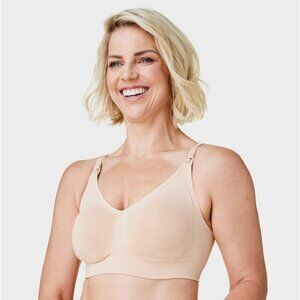 2X - Bravado! Designs Womens Body Silk Seamless Nursing Bra - Butterscotch